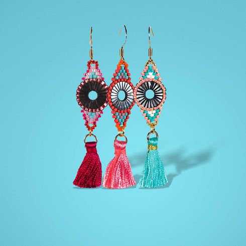Beaded Tassel Earrings